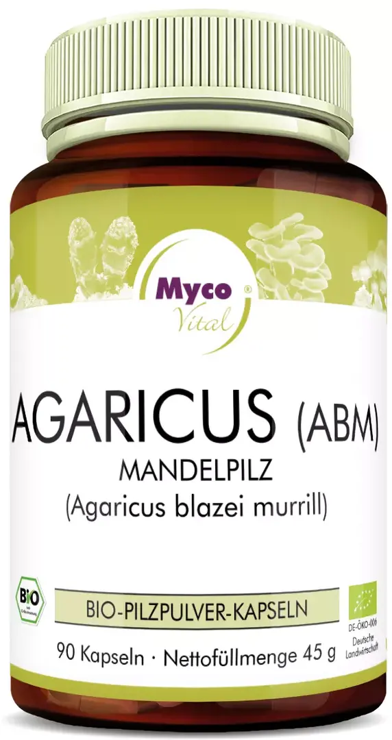 Agaricus Blazei Murril (ABM) Bio-Pilzpulver-Kapseln 90 Kps
