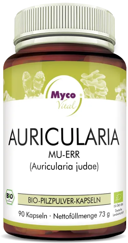Auricularia Bio-Pilzpulver-Kapseln 90 Kps